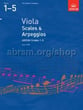 Viola Scales and Arpeggios Grades 1-5 (from 2012) cover